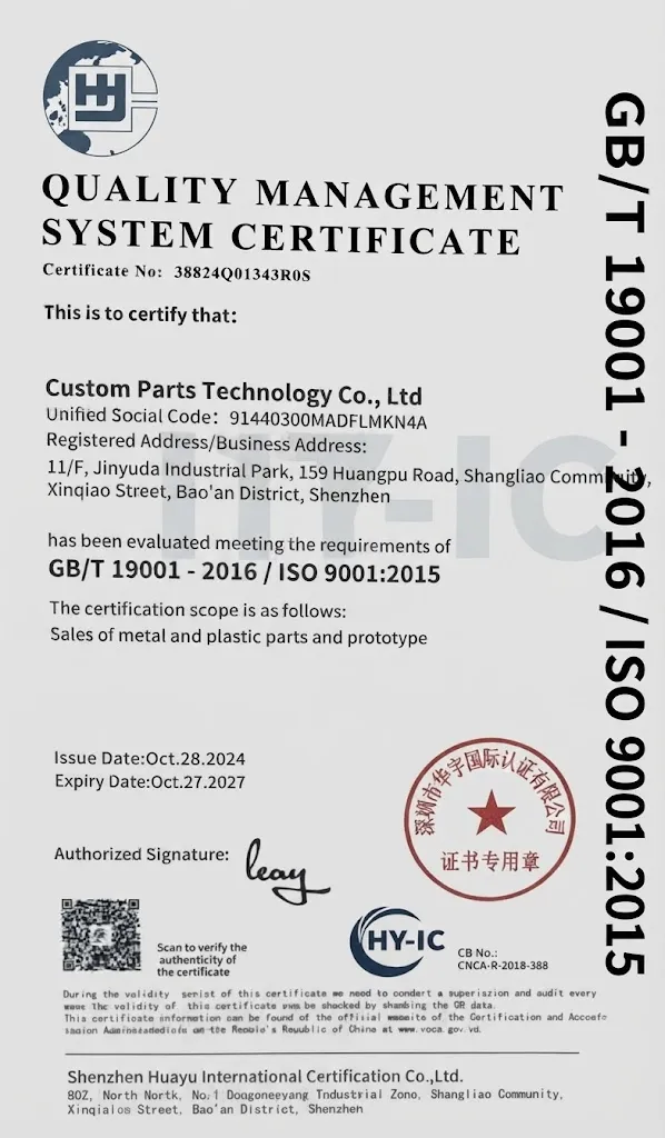 ISO 9001:2015 Certificate